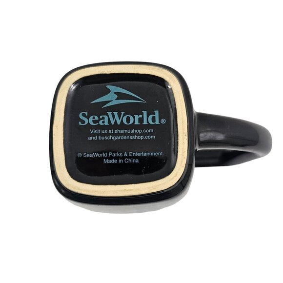 SeaWorld Theme Park Collectible Shamu Orca Whale Graphic 14 Oz Ceramic Mug Cup - Picture 11 of 17